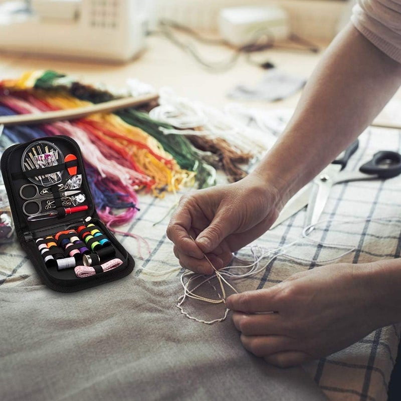 DD Sewing Basket with Sewing Kit, Sewing Box Organizer with Accessories, Sewing Supplies Storage with Sewing Tools Set (Pink, Medium) - Image 3