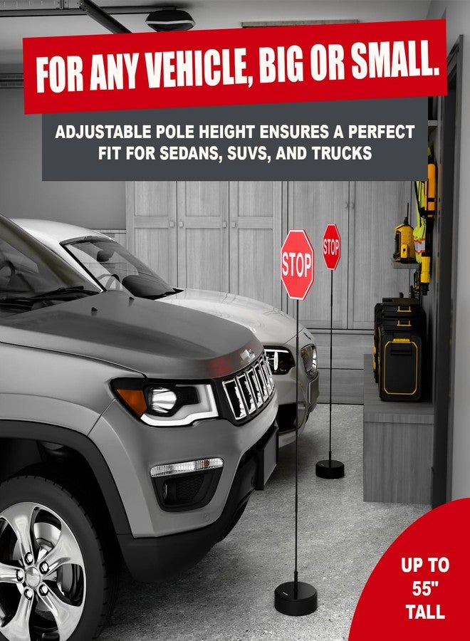 Securityman Garage Stop Sign Parking Aid (2 Pack) | Garage Stoppers for Your Vehicle - Easy Car Marker Sensor Indicator Assist Guide - Image 4