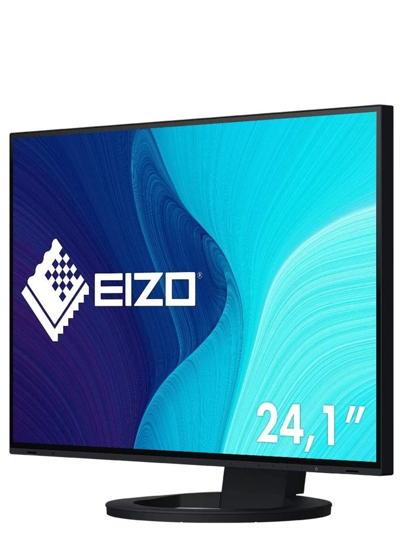 EIZO FlexScan EV2495-BK 61.1 cm (24 .1 Inch) Monitor (HDMI, USB 3.1 Hub, USB 3.1 Type C, RJ-45 LAN, DisplayPort, 5 ms Response Time, Resolution 1920 x 1200) Black - Image 1