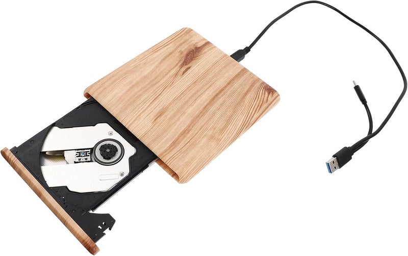 محرك أقراص DVD خارجي من Lurrose من نوع USB 3.0 Type-C، محرك أقراص CD/DVD محمول للحاسوب المحمول، قارئ أقراص ضوئية متوافق مع Windows. - Image 1