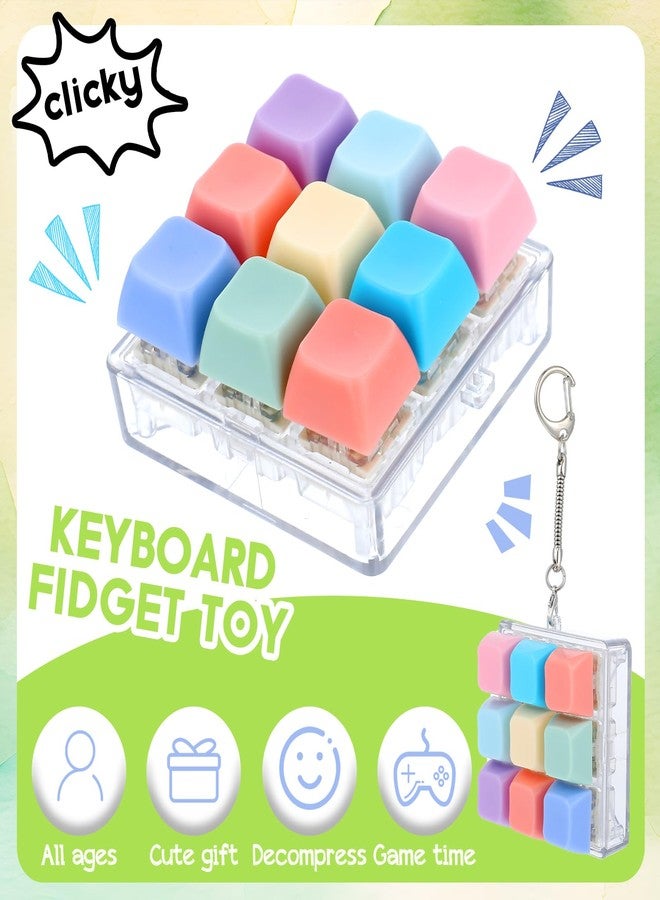 Sibba Keyboard Fidget Toy, 9 Keys Fidget Keychain Clickeez keyboard, Stress Relief Button Fidgets Clicker Gifts for Adults, Improve Focus & Relieve Anxiety - Image 4