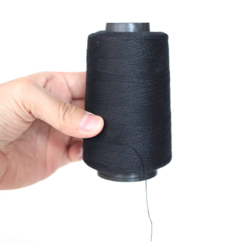 BTWTRY Black 1pc Weaving Thread for Making Wig Accessories Sewing Thread Hair Weft Extension Black