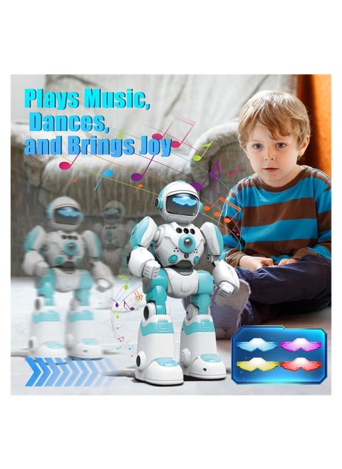 Robot Toys for Kids,with Record Voice & Gesture Sensing Control, Rechargeable Programmable Music Dancing Functions, Gifts for Boys Girls Ages 3-12 Years Old