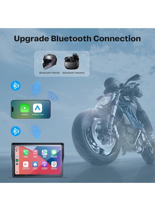 WonVon 5 Inch Motorcycle Carplay GPS Navigation System with Apple Carplay and Android Auto Portable Screen with Dual Bluetooth, Navigation, Siri, Google Assistant - Image 5