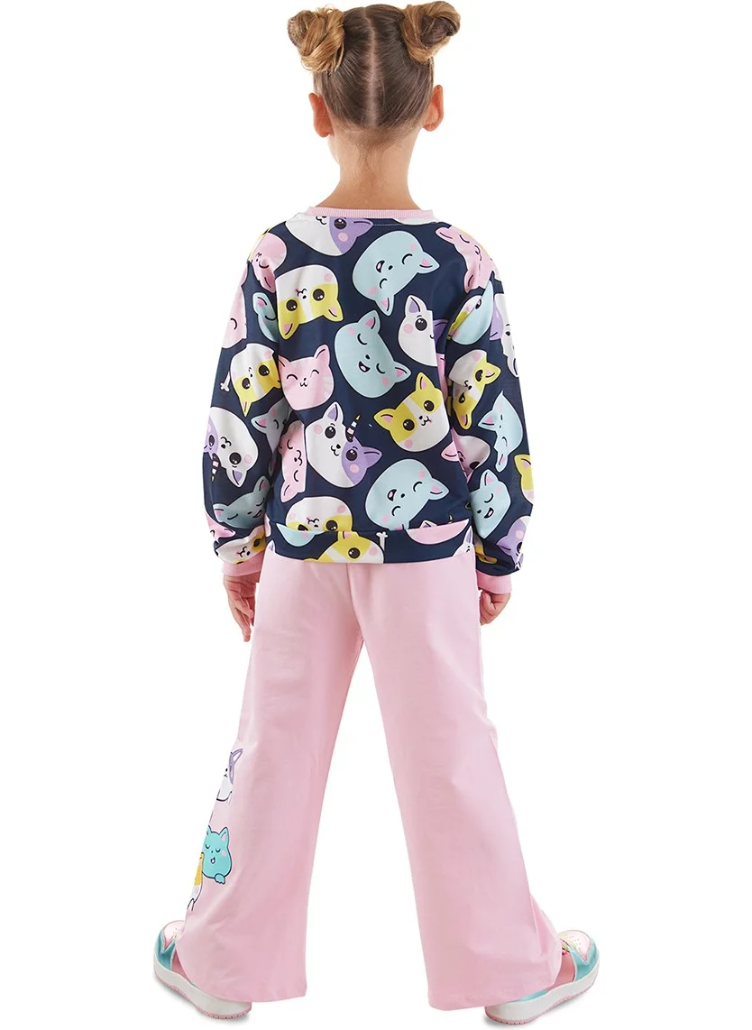 Denokids Cute Cats Girls Tracksuit
