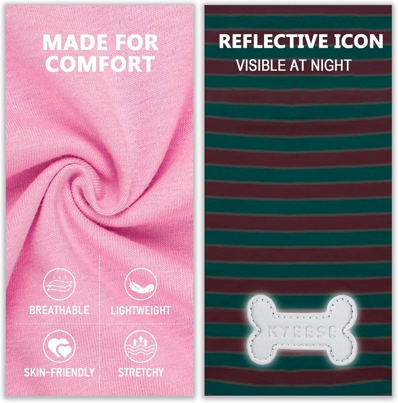 KYEESE 2 Pack Dogs Shirts Striped Dog T-Shirts Soft Cotton Tank Top Sleeveless Vest Cat Shirts Dog Clothes - Image 5