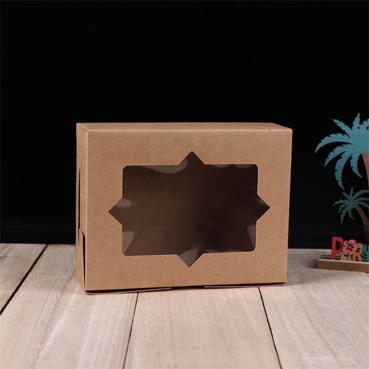 WEI LONG 20PCS Cookie Boxes Bakery Boxes Pastry Boxes with 2 Style Window 8x6x2.5 ​Inches Pastry Treat Boxes for Chocolate Strawberries,Donuts,Cupcakes,Muffins,Dessert(style B) - Image 2