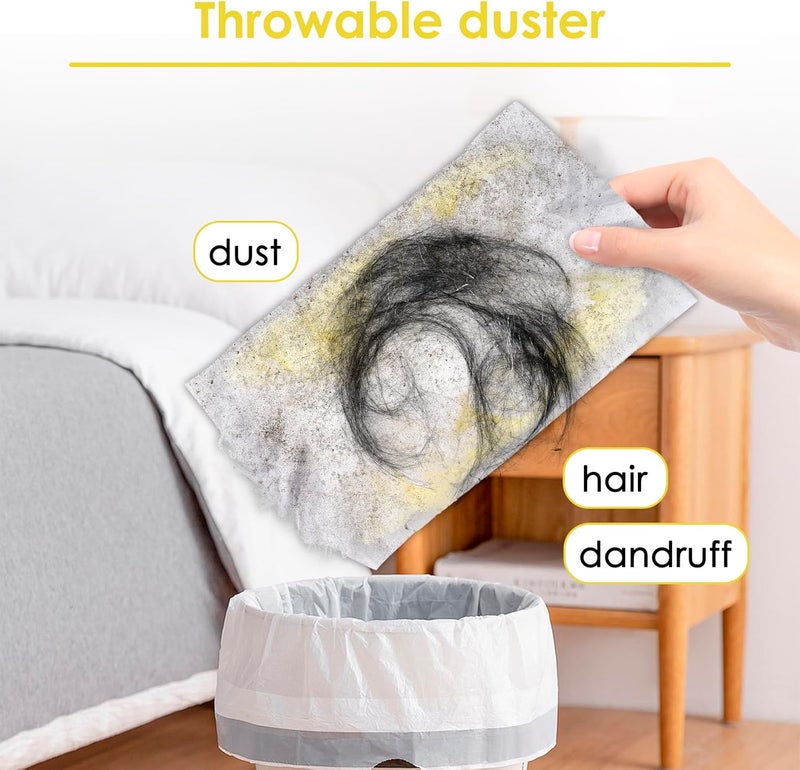 BRUVISH 24 Count Duster Refills Compatible with Swiffer Dusters, 180° Soft Multi-Surface Duster Replacement Kit with 1 Extra Handle, Disposable Dust Removal Brush Heads for Electronics Furniture, Car interior - Image 5