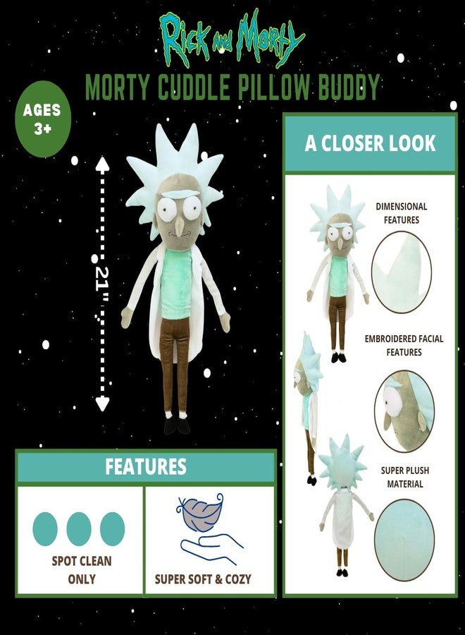 Franco Collectibles Kidult Adult Swim Rick & Morty Super Soft Plush, (100% Officially Licensed Product), Rick The Scientist - Image 3