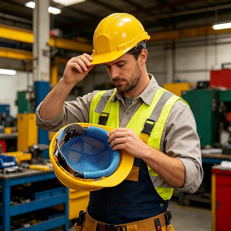 Construction Helmet Sweat Liner | Breathable Reusable Washable - Construction Hardhat Sweatband | for Adults Farmers Professional Agricultural Planting Roofing Landscaping Projects - Image 2