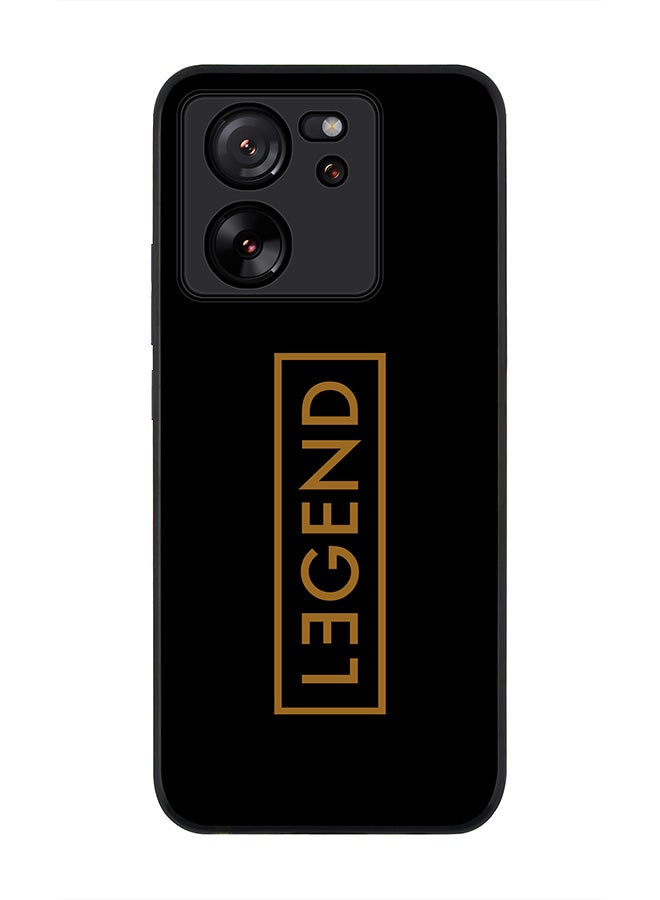 Stylizedd حافظة حواف سوداء متينة لهاتف Xiaomi 13T / Xiaomi 13T Pro، حافظة مرنة رقيقة من المطاط مع حواف مضادة للسقوط - أسطورة - Image 1