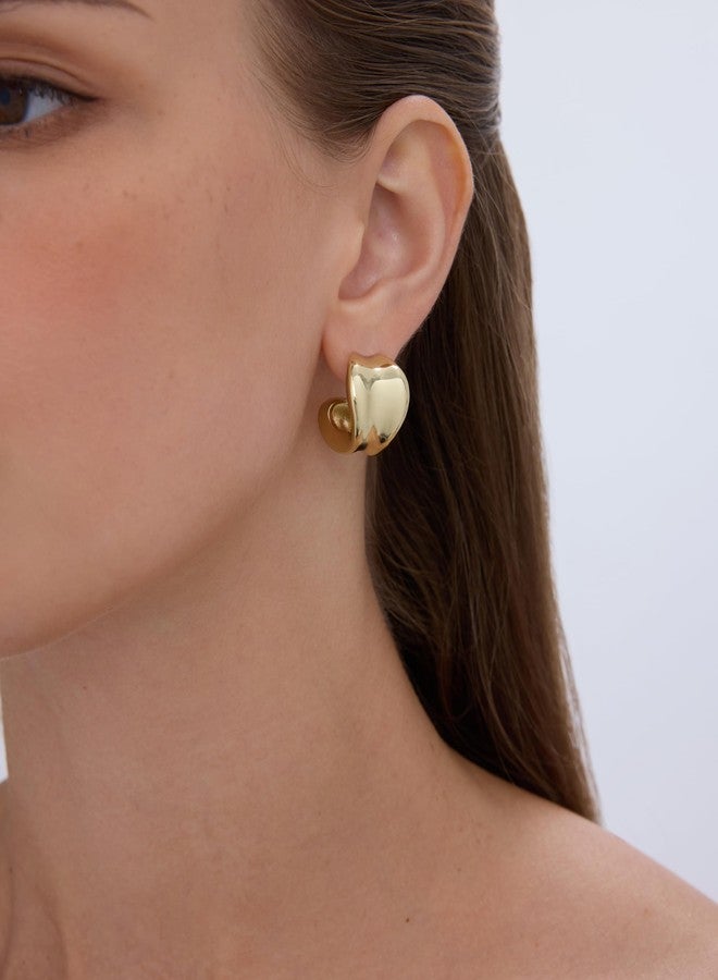 PAVOI 14K Yellow Gold Plated Lobe Lifters for Heavy Earrings for Women - Earring Backs for Droopy Ears - Comfortable Backings for Studs Fashion Jewelry Accessories - Image 3
