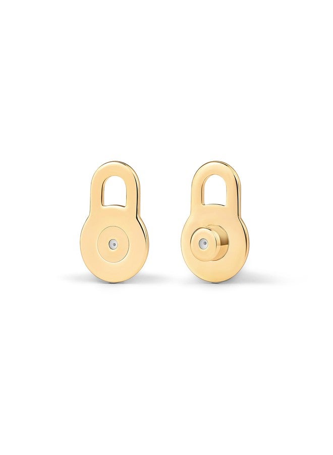PAVOI 14K Yellow Gold Plated Lobe Lifters for Heavy Earrings for Women - Earring Backs for Droopy Ears - Comfortable Backings for Studs Fashion Jewelry Accessories - Image 1