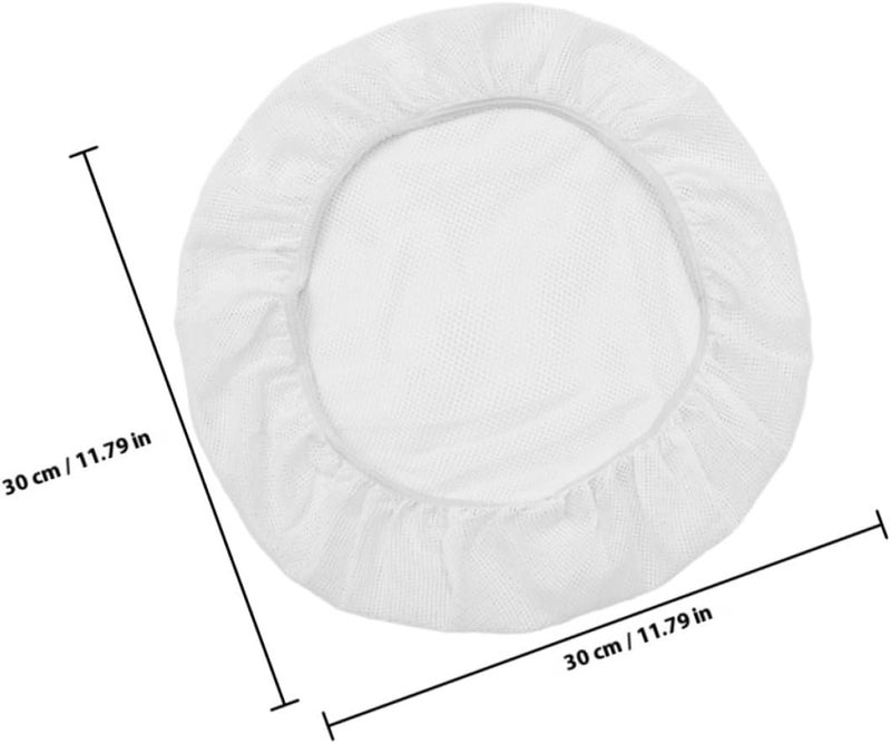 DOITOOL 4pcs Reusable Elastic Breathable Cotton Mesh Hair Nets for Food Service Workers Kitchen Cooking Chef Caps White Head Covers - Image 2