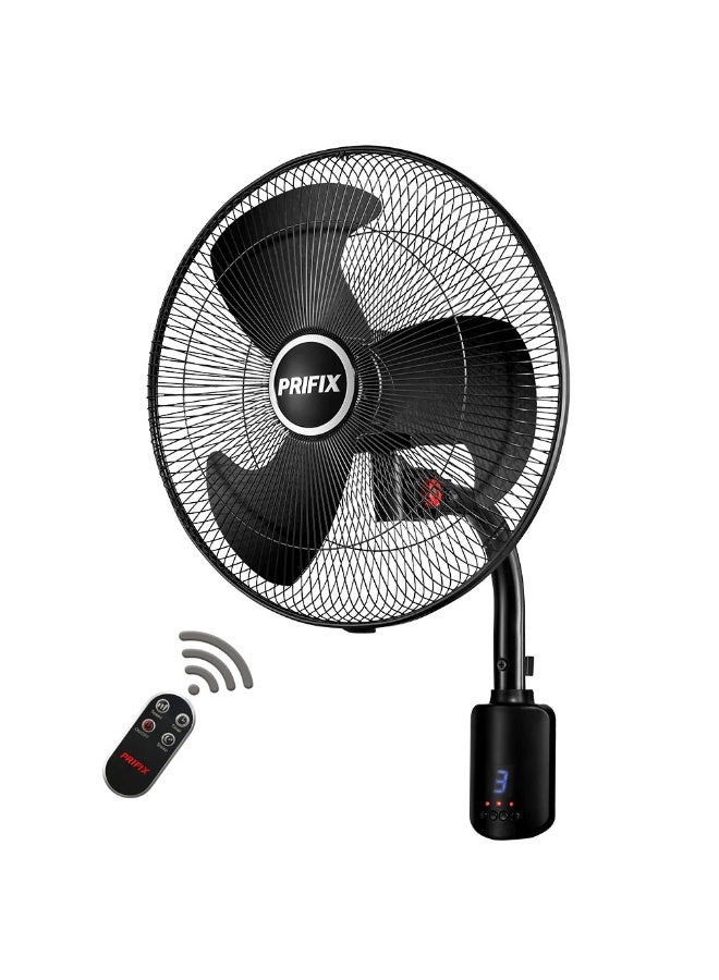 بريفيكس مروحة حائط بريفيكس شارك 18 بوصة مع ريموت كنترول أسود WFS-181 - Image 1