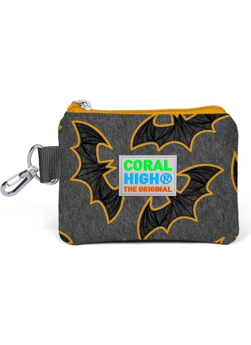 CORAL HIGH Kids Gray Mustard Coin Purse 21821