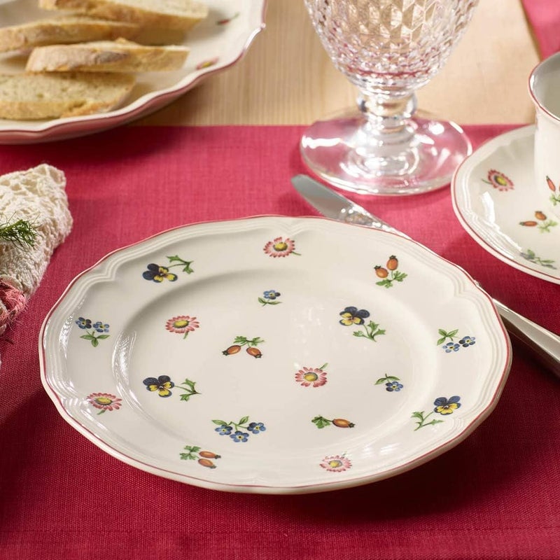 Villeroy & Boch Villeroy  Boch Petite Fleur Salad Plate Premium Porcelain Made in Germany 825 in WhiteBlueBurgundy  - Image 2