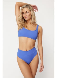 trendyol Saxe Blue Strapless High Waist High Leg Regular Bikini Set TBESS22BT0010  - Image 2