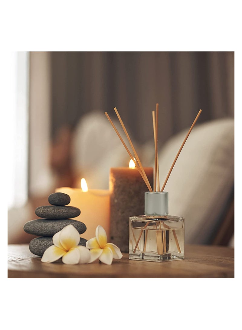 KASTWAVE زجاجات موزع الزيوت العطرية الأساسية مجموعة من 4 قطع موزعات الأعواد الزجاجية الشفافة العطرية مع أغطية للاستخدام في المنزل والحمام - Image 5