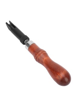 Excefore Leather Edge Beveler Tool, Wide Mouth Leathercraft Edge Skiving Beveler, Leather Craft Gouge Tools, with Wooden Handle Groover V Type Gouge, for DIY  Leather Crafting Working Tools  - Image 4