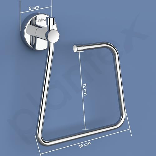 Plantex Stainless Steel Towel Hanger for Bathroom/Single Towel Rod/Towel Bar/Bathroom Accessories (18 Inch-Chrome - 1004) - Image 3