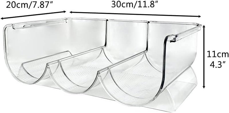 Ndola Bottle Rack Stackable Water Bottle Organiser Clear Plastic Stackable Container Holder for Sports Bottles Kids Water Bottle Kitchen Cabinets Worktop Pack of 1 - Image 2