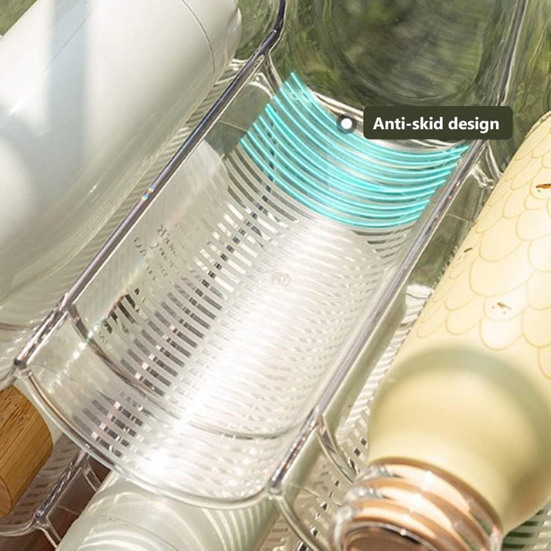 Ndola Bottle Rack Stackable Water Bottle Organiser Clear Plastic Stackable Container Holder for Sports Bottles Kids Water Bottle Kitchen Cabinets Worktop Pack of 1 - Image 5