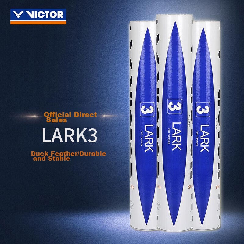 كرات الريشة VICTOR، ريش بط طبيعي، سرعة 77، أداء متين، عبوة 12، يانكي رقم 3 - Image 2
