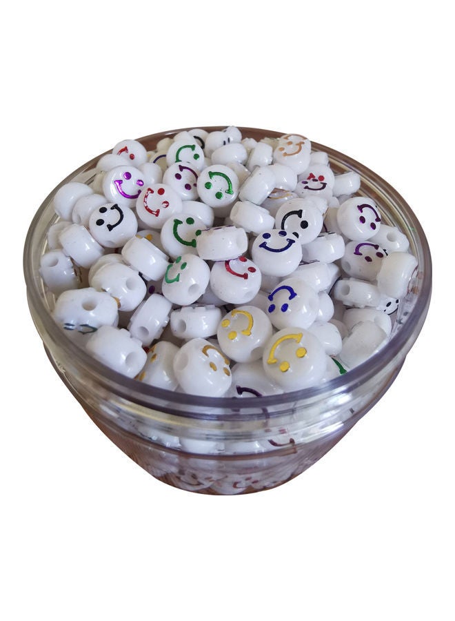NIBEMINENT 300-Piece Craft Making Smiley Face Beads 0.10x0.6cm - Image 1