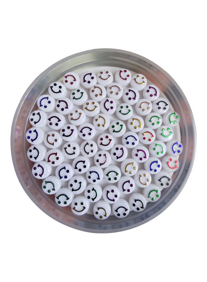 NIBEMINENT 300-Piece Craft Making Smiley Face Beads 0.10x0.6cm - Image 2