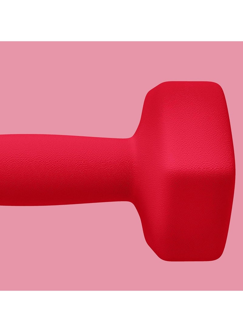 SPORT SPORTNOW Set of 2 Hexagonal Dumbbells 4 kg in Metal and Plastic, 2 Weights with Non-Slip Grip  - Image 4