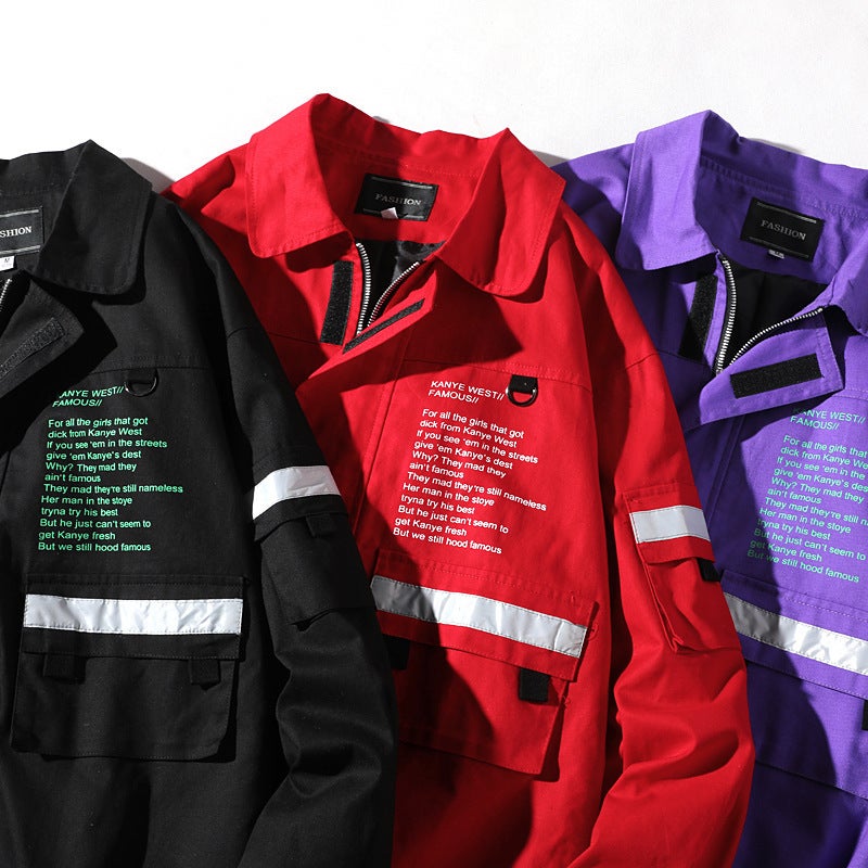 2020 Spring New Hip-Hop Couple Windbreaker Coat Men'S Fashion Loose Label Jacket Men'S Top - Image 5
