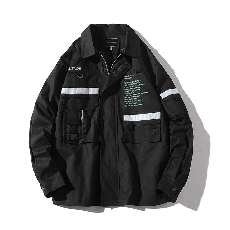 2020 Spring New Hip-Hop Couple Windbreaker Coat Men'S Fashion Loose Label Jacket Men'S Top - Image 2