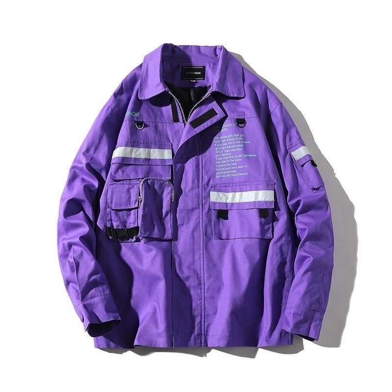 2020 Spring New Hip-Hop Couple Windbreaker Coat Men'S Fashion Loose Label Jacket Men'S Top - Image 4