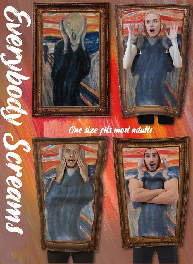 ReneeCho The Scream Costume Famous Paintings Costume Halloween Adult Women Funny Cerative - Image 2