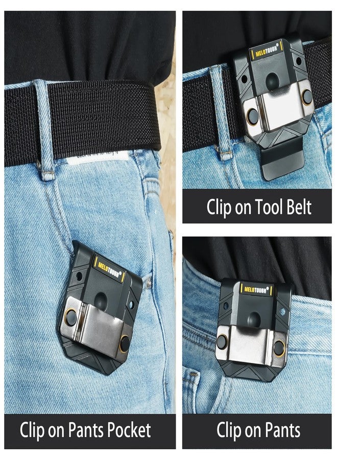 MELOTOUGH Tape Measure Holder,Tape Measure Belt Clip,Tape Measure Holster,Tool Belt Clip,Measuring Tape Holder for Belt(Black) - Image 4