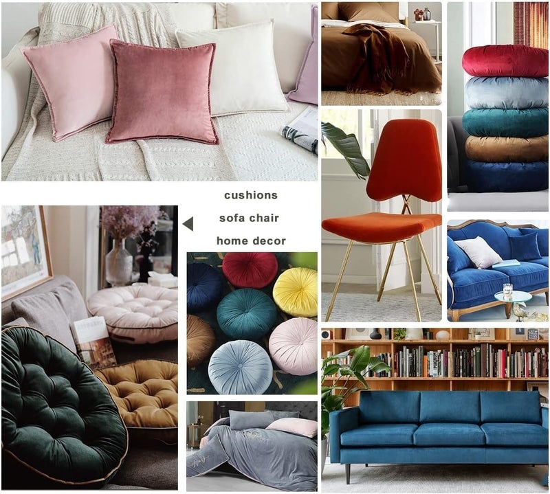 Minky Fabric Velvet Fabric 150x100cm Upholstery Velour Material for Sewing Crafts, Cushions, Costume, Curtain for Blankets, Apparel, Baby Accessories, Throws, P (Color : Teal) - Image 5