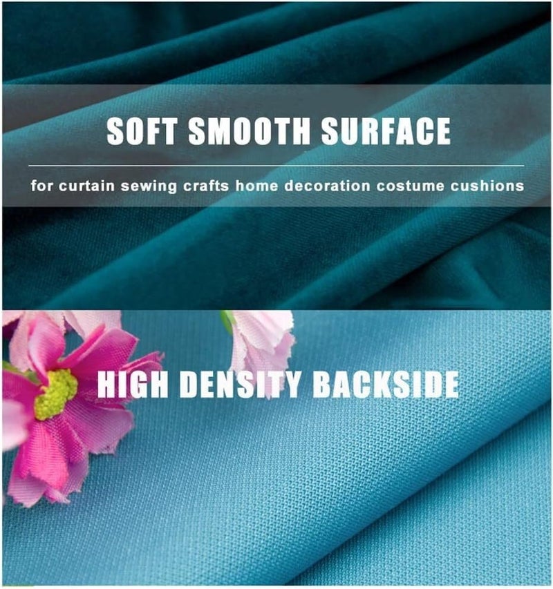 Minky Fabric Velvet Fabric 150x100cm Upholstery Velour Material for Sewing Crafts, Cushions, Costume, Curtain for Blankets, Apparel, Baby Accessories, Throws, P (Color : Teal) - Image 3