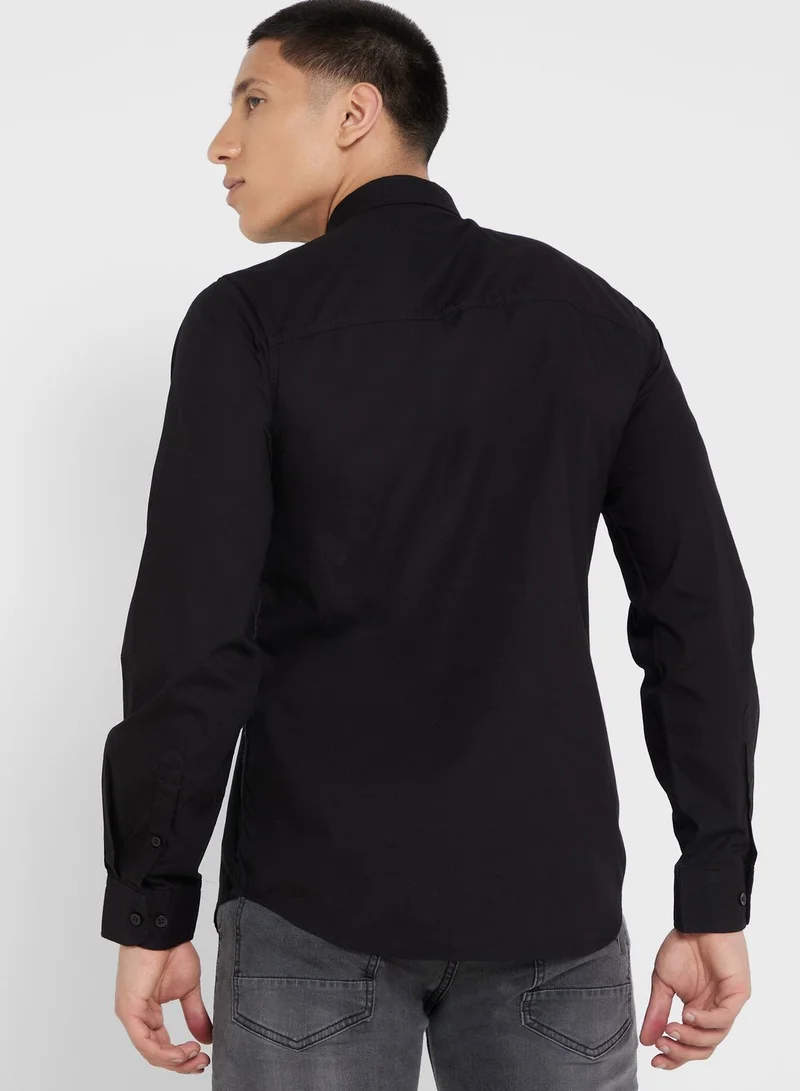 سفنتي فايف Pure Cotton Casual Double Pocket Shirt