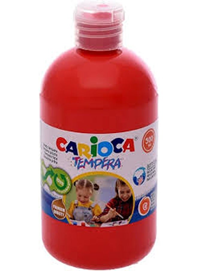 carioca Tempera Bottle Pastel Color Red