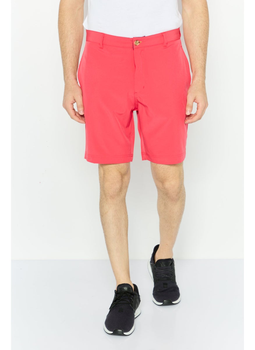Tailorbyrd Men Embroidered Logo Basic Short, Watermelon  - Image 1