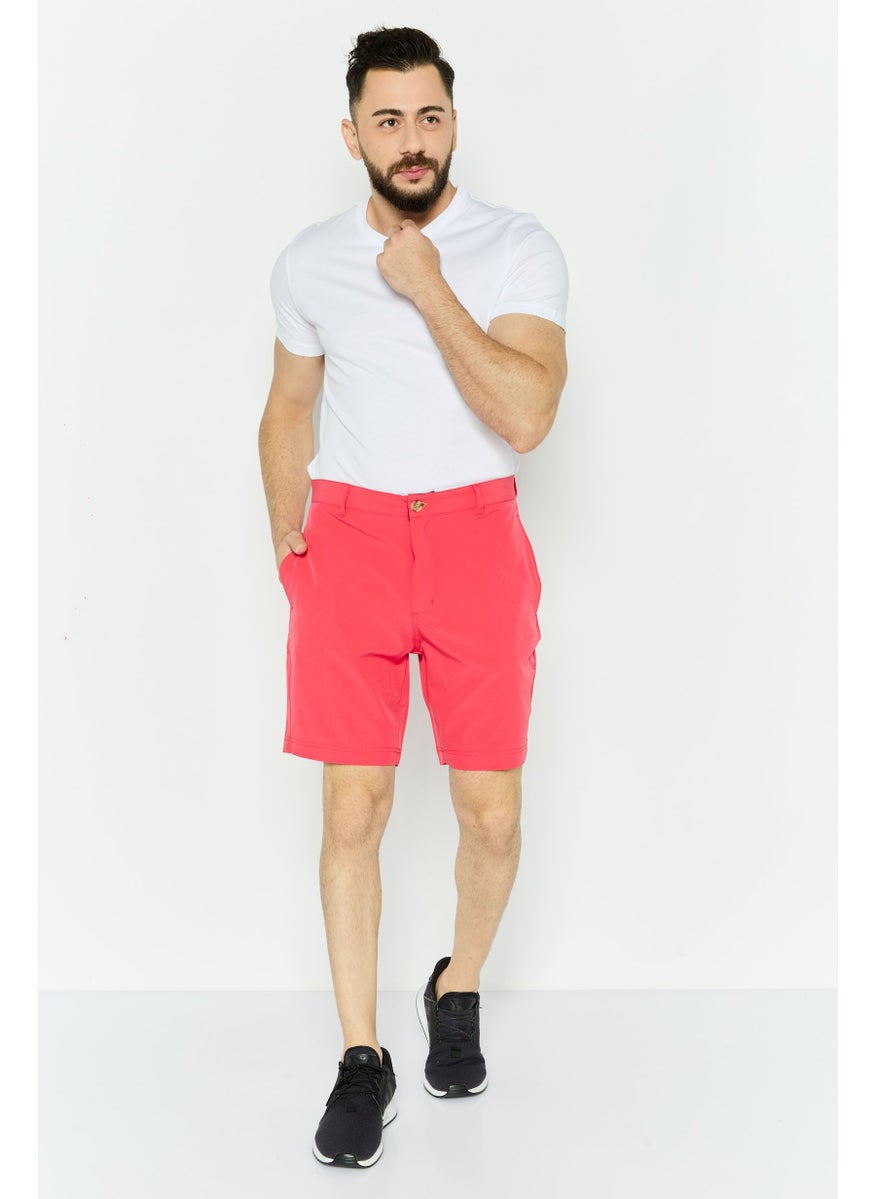 Tailorbyrd Men Embroidered Logo Basic Short, Watermelon  - Image 4