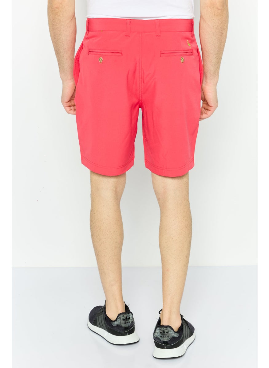 Tailorbyrd Men Embroidered Logo Basic Short, Watermelon  - Image 3