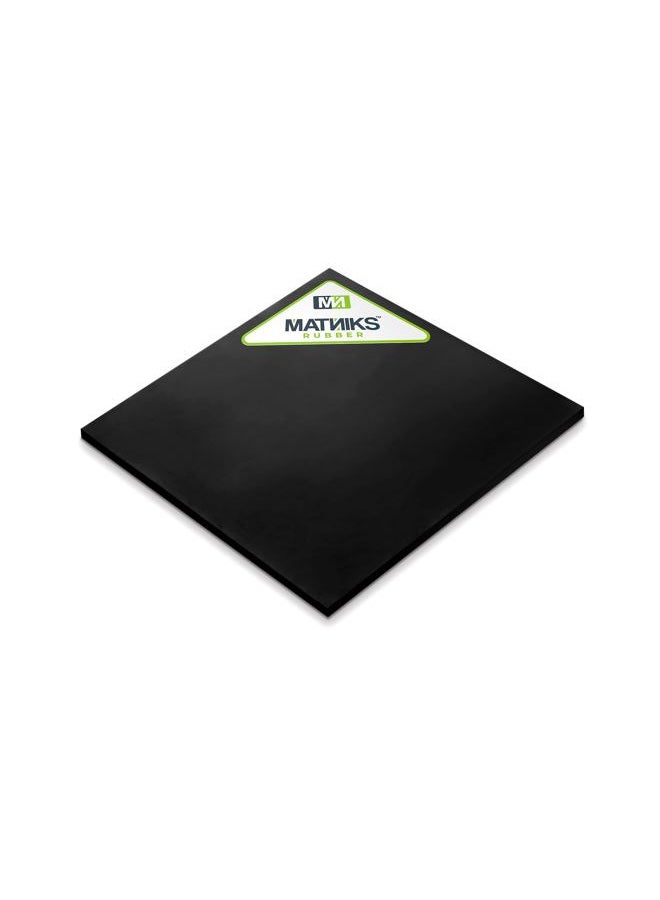 MATNIKS ورقة مطاطية، ثقيلة، عالية الجودة 60A، نيونبرين أسود، 12x12 بوصة بسمك 1/4 بوصة (+/- 5%) للسباكة، مواد DIY للحشوات، الدعم، التسوية، الختم، الحماية، التآكل، الأرضيات - Image 1