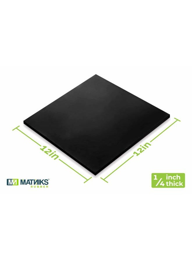 MATNIKS ورقة مطاطية، ثقيلة، عالية الجودة 60A، نيونبرين أسود، 12x12 بوصة بسمك 1/4 بوصة (+/- 5%) للسباكة، مواد DIY للحشوات، الدعم، التسوية، الختم، الحماية، التآكل، الأرضيات - Image 2