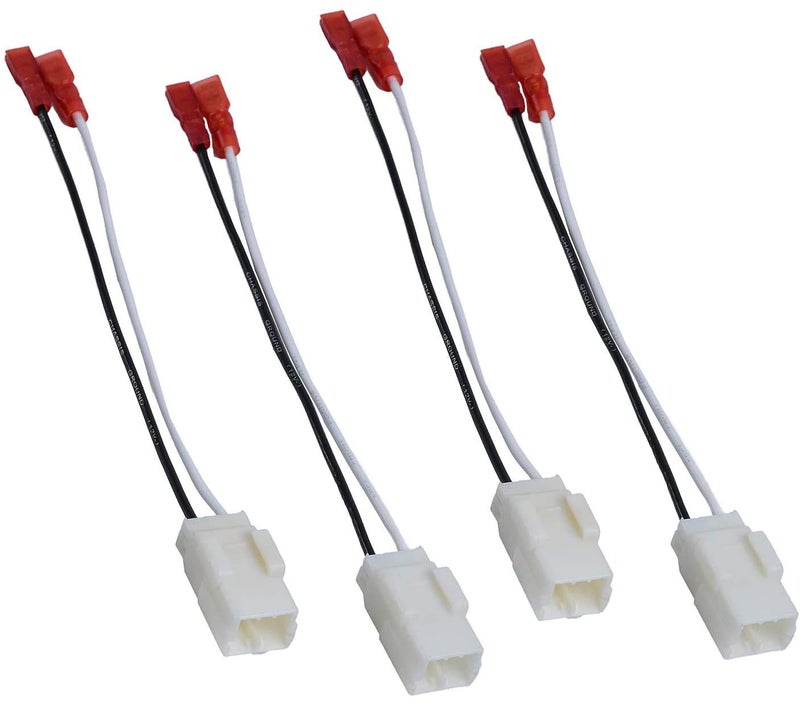 HSTECH 726514 2 X Pairs 4 Pack Wire Cable Wiring Harness for Chrysler Dodge Vehicles Speakers Adapter Connector Adaptor Plug