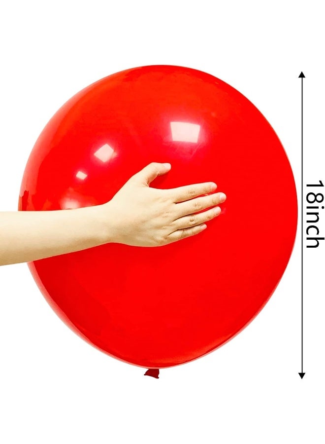 Goldedge 5 PCS Jumbo Latex Balloons – 18 Inch Plain Color Assorted Balloons for Outdoor Parties, Birthdays & Large Venue Decorations - Image 3