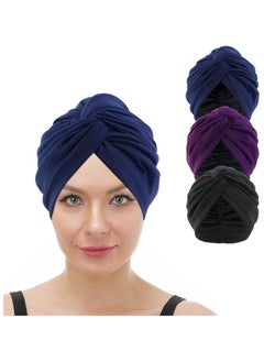 Readymade Instant Traditional Headwear Sikh Turban For Men & Women Headcover Sardar Pagdi Blue One Size