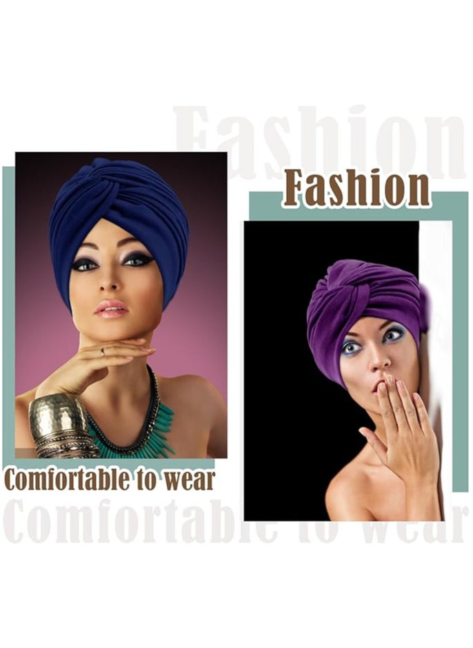 Generic - Readymade Instant Traditional Headwear Sikh Turban For Men & Women Headcover Sardar Pagdi Blue One Size - Image 1