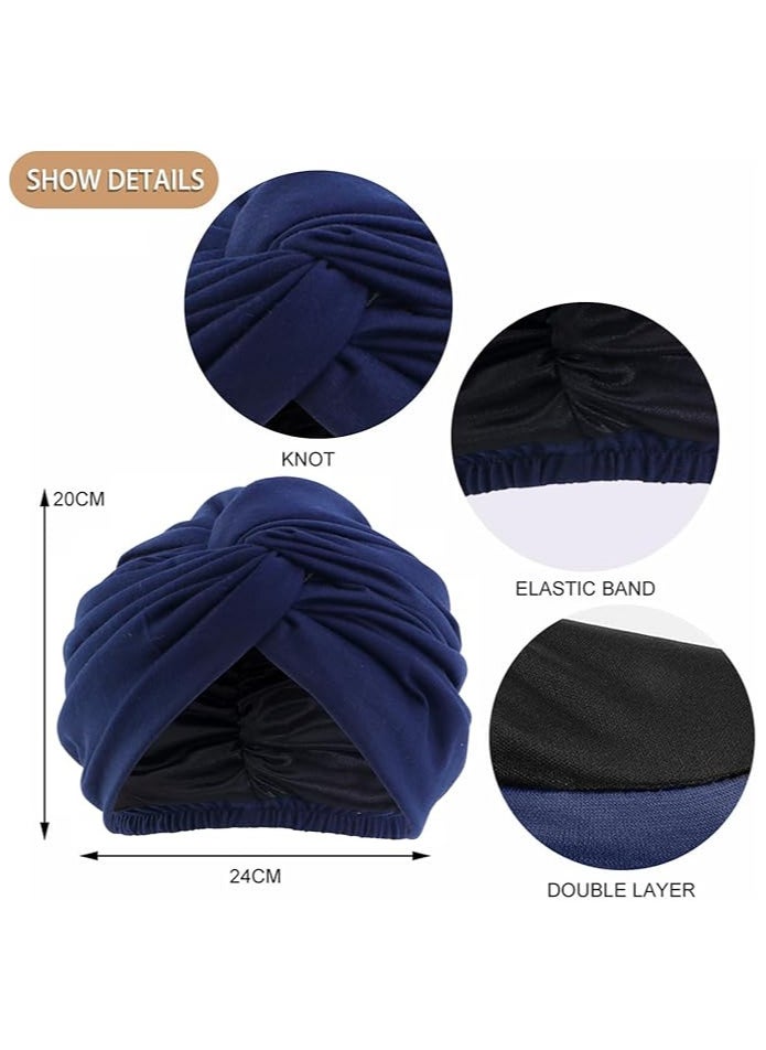 Generic - Readymade Instant Traditional Headwear Sikh Turban For Men & Women Headcover Sardar Pagdi Blue One Size - Image 1